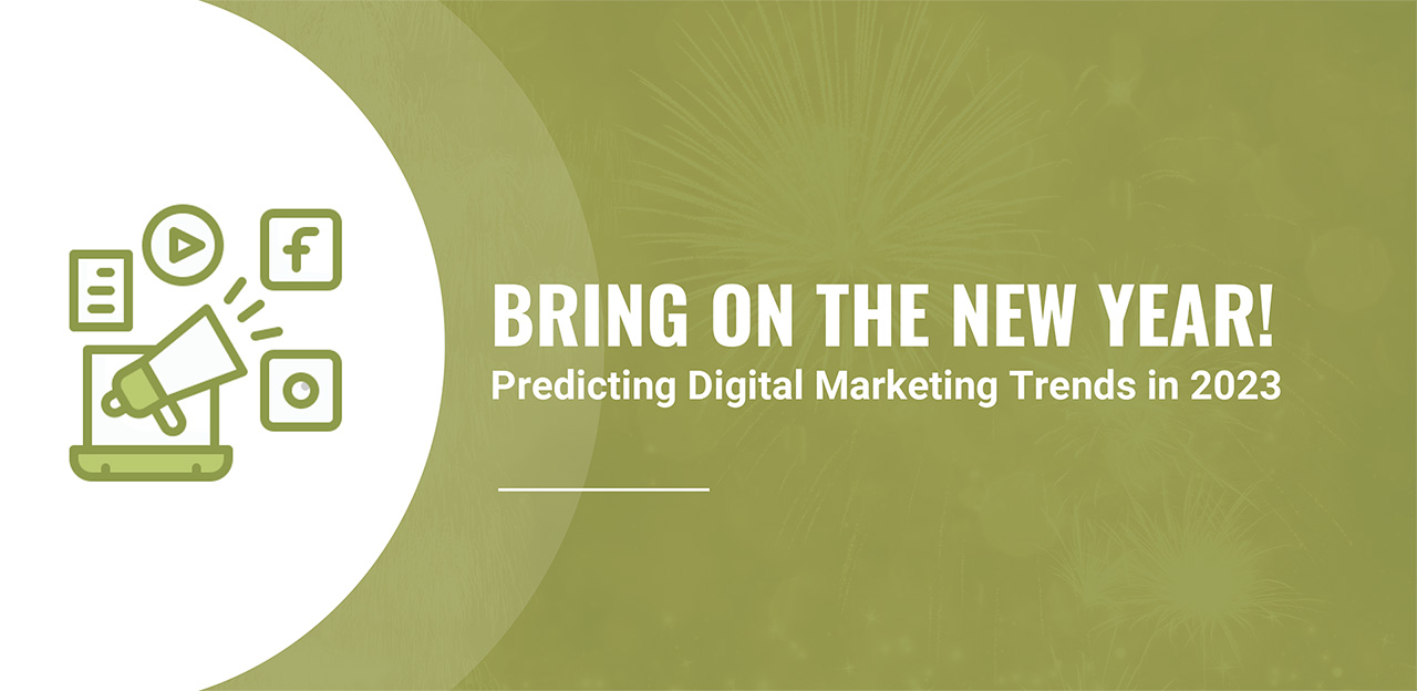 Digital marketing predictions for 2023 title image.